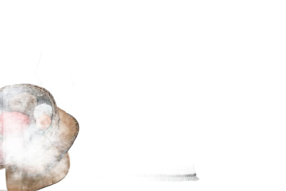 Chodnik 235x71 cm, biały, wełna, lata 70. - 213232