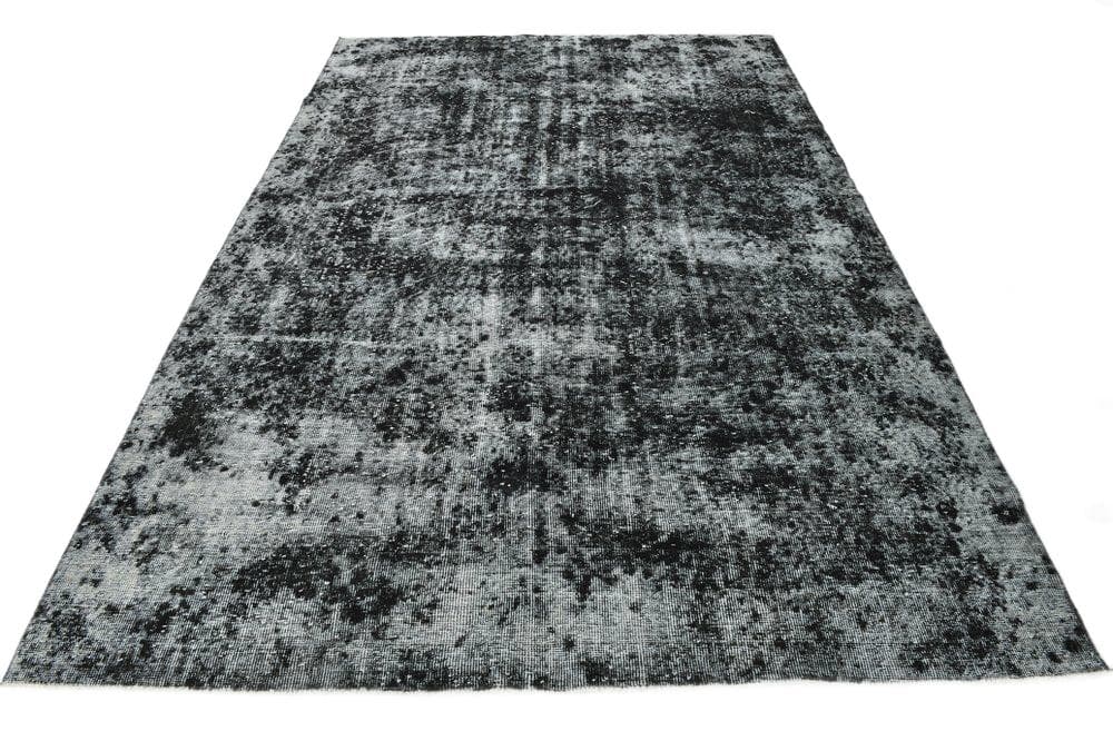 Rug 205x308 cm, black, grey, wool, 1960s