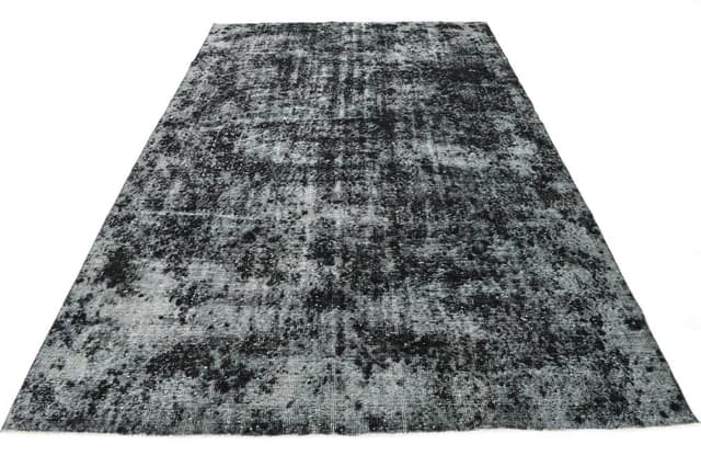 Rug 205x308 cm, black, grey, wool, 1960s - DIMENSION