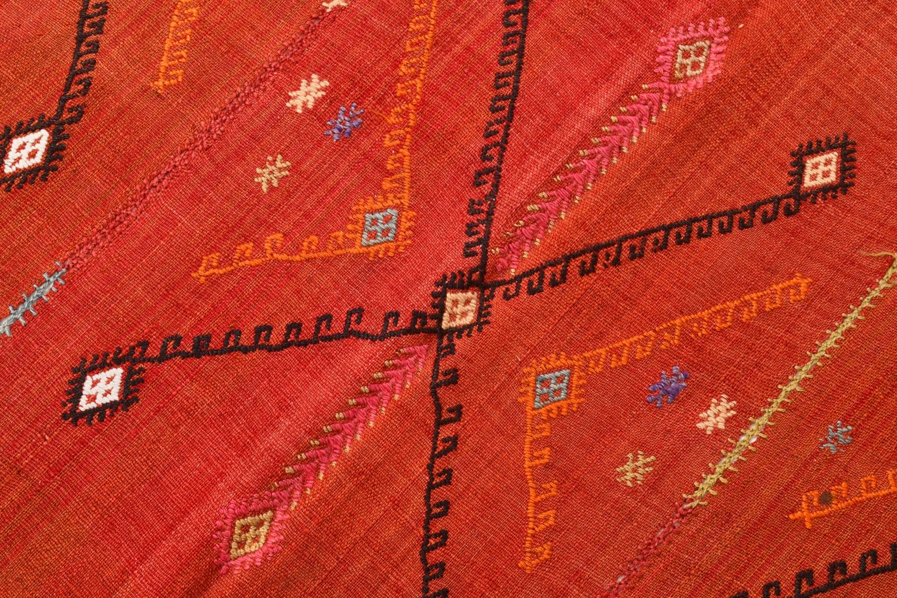 Rug 158x340 cm, Red, Wool, 1970s - 213494