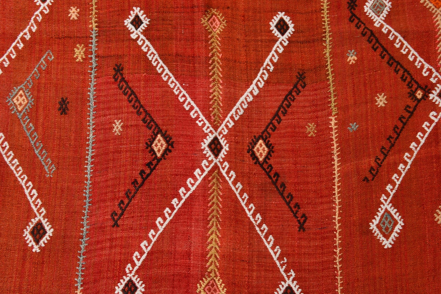 Rug 158x340 cm, Red, Wool, 1970s - 213495