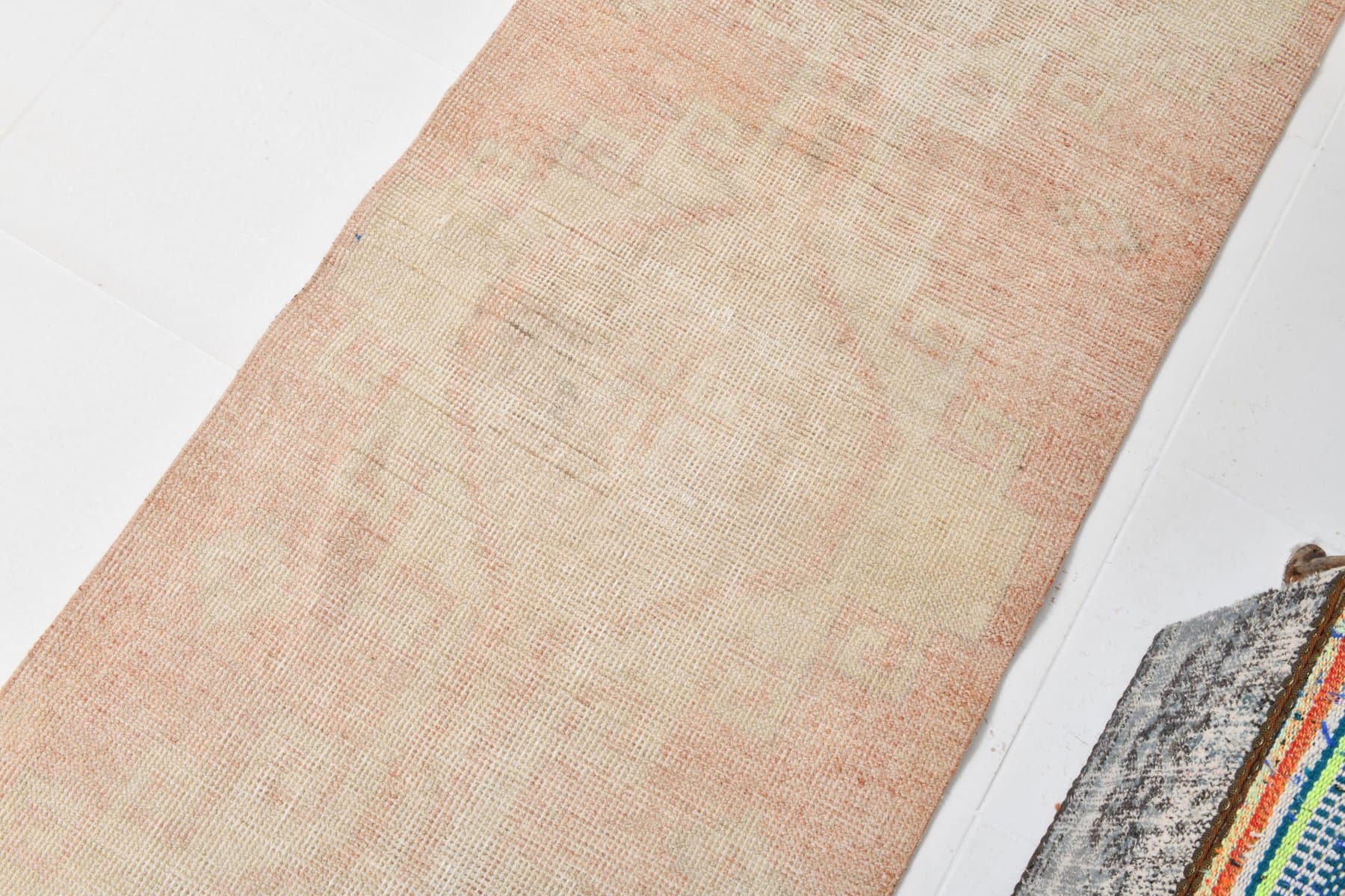 Runner 80x338 cm, beige, wool, 1960s - 213441