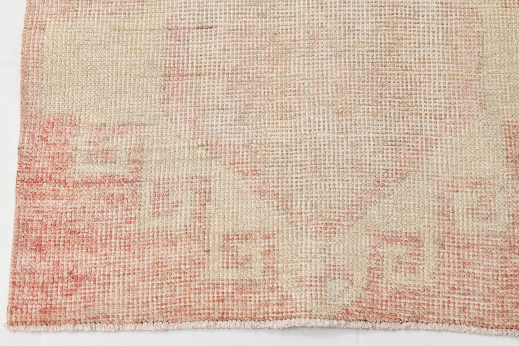Runner 80x338 cm, beige, wool, 1960s - 213444