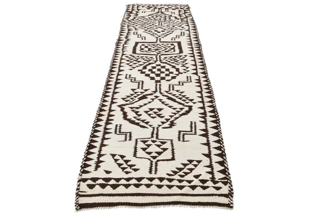 Kilim Runner 292x88 cm, beige, wool, 1970s - DIMENSION
