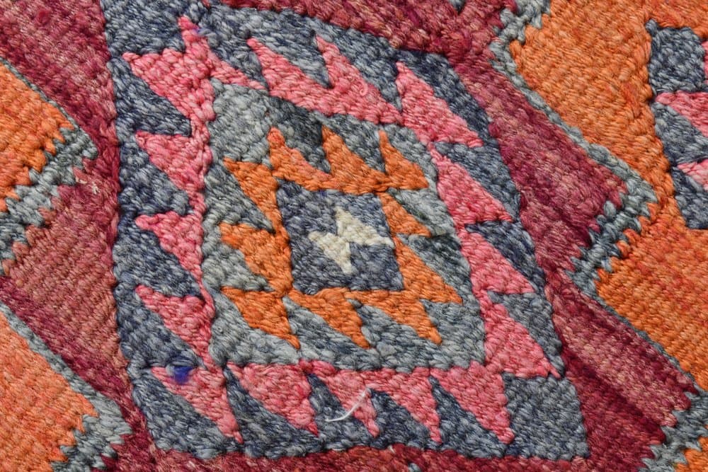 Runner Kilim Rug 303x82 cm, pink, beige, wool, Turkey, 1970s - 213572