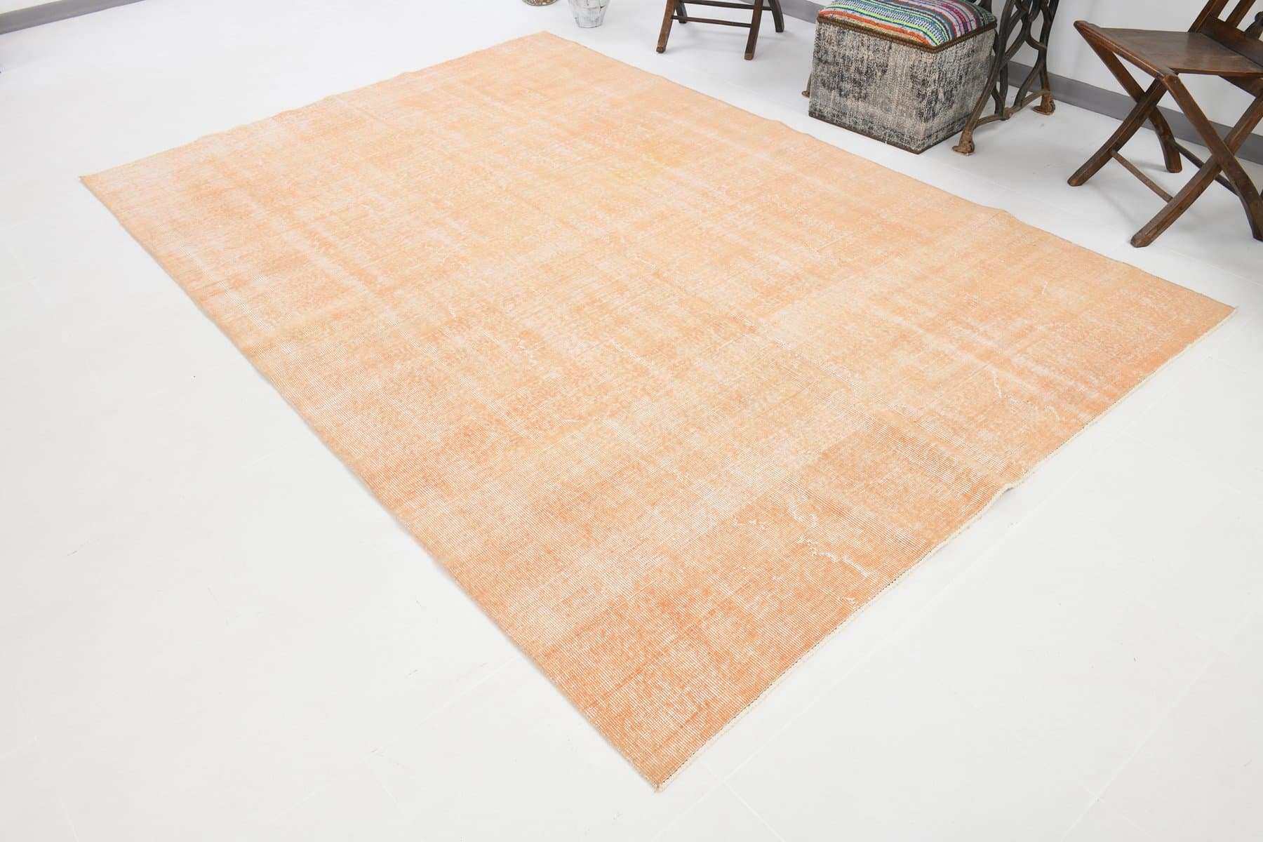 Dywan 295x195 cm, pomarańczowy, wełna, Turcja, lata 70. - 214064