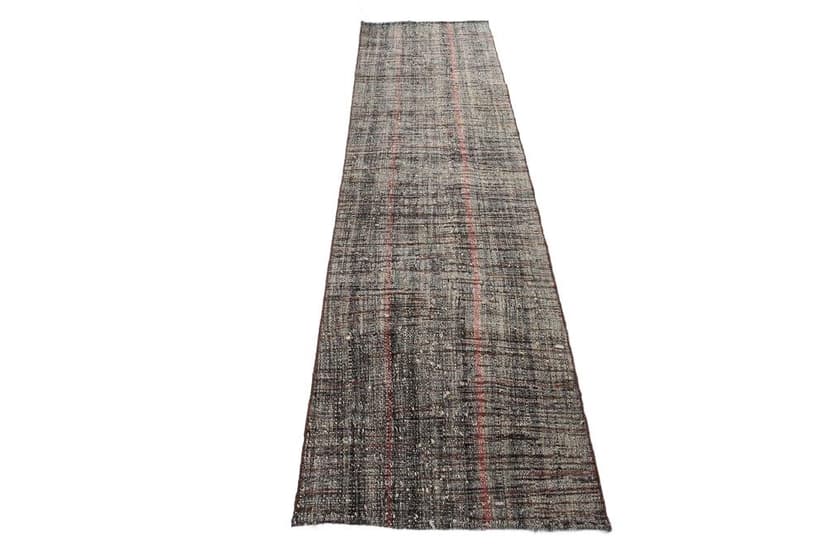 Chodnik 289x77 cm, szary, wełna, Turcja, lata 80.