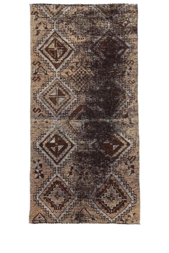 Rug 209x104 cm, beige, wool, Turkey, 1950s.