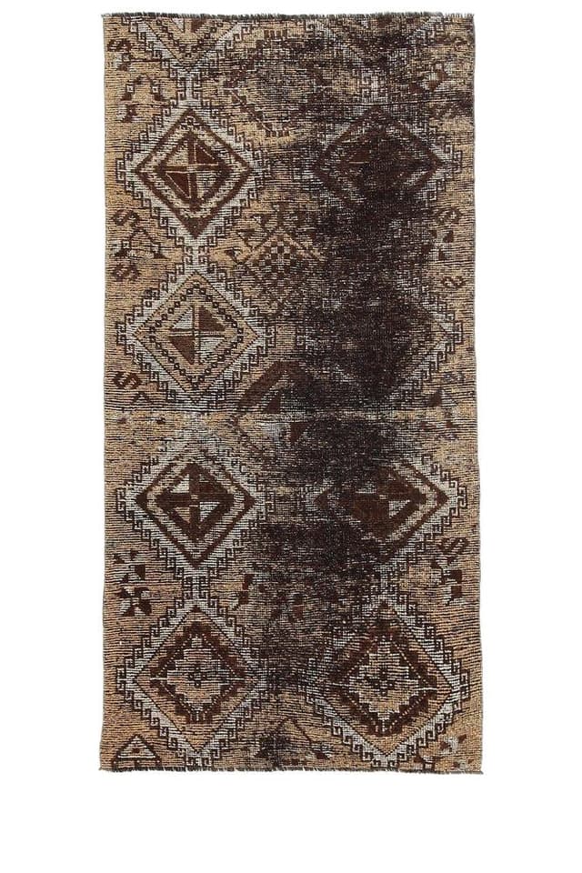 Rug 209x104 cm, beige, wool, Turkey, 1950s. - DIMENSION