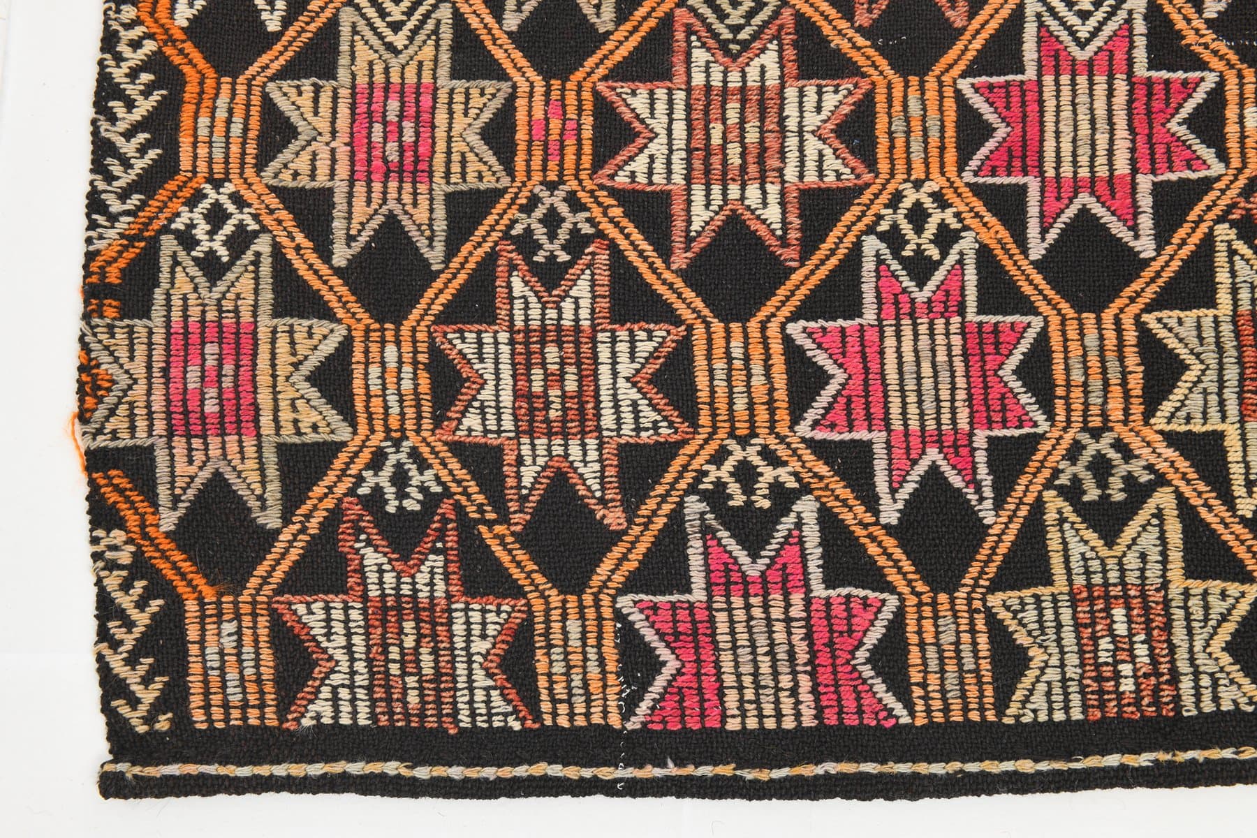 Kilim 155x303 cm, brown, wool, Turkey, 1960s. - 214005