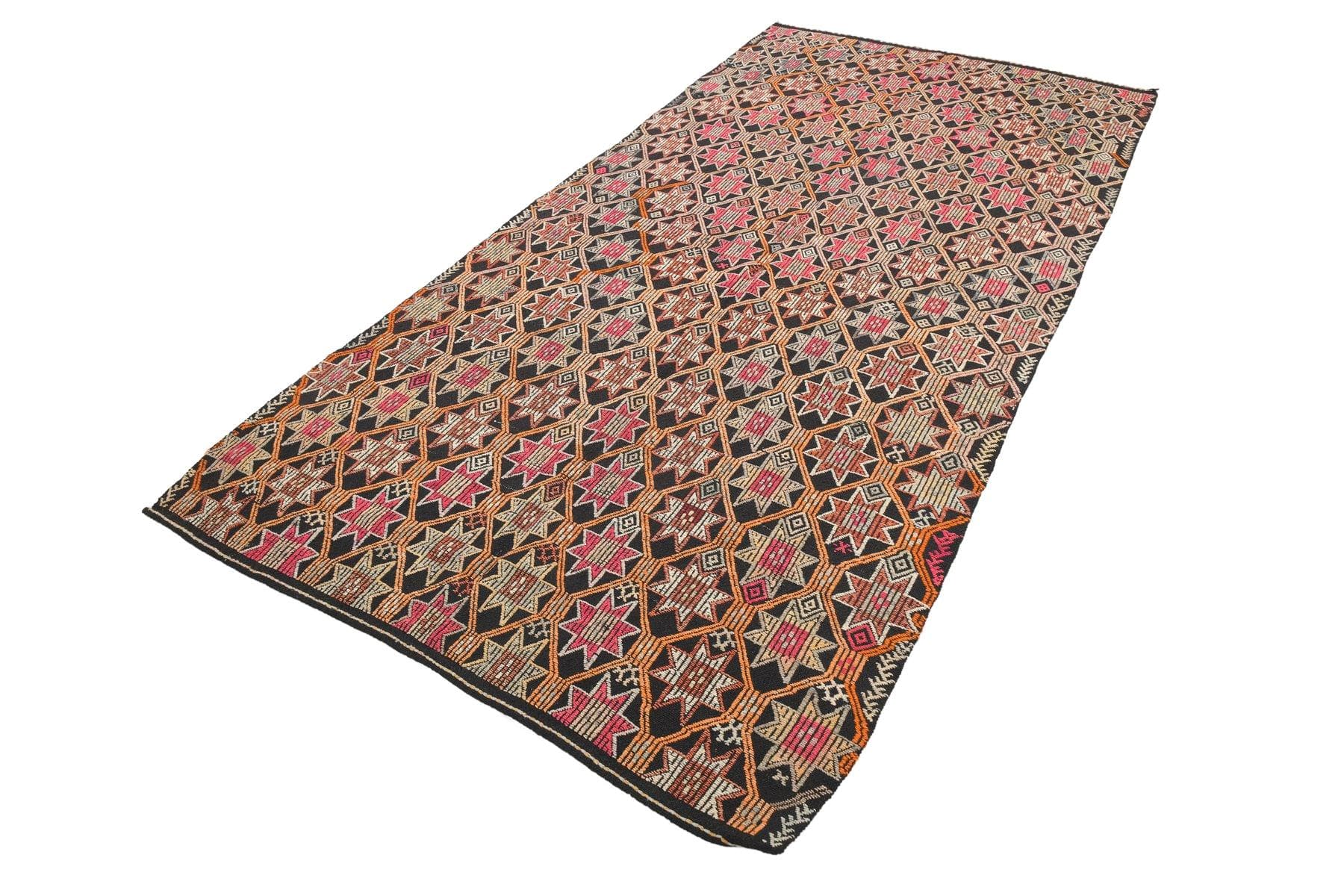 Kilim 155x303 cm, brown, wool, Turkey, 1960s.