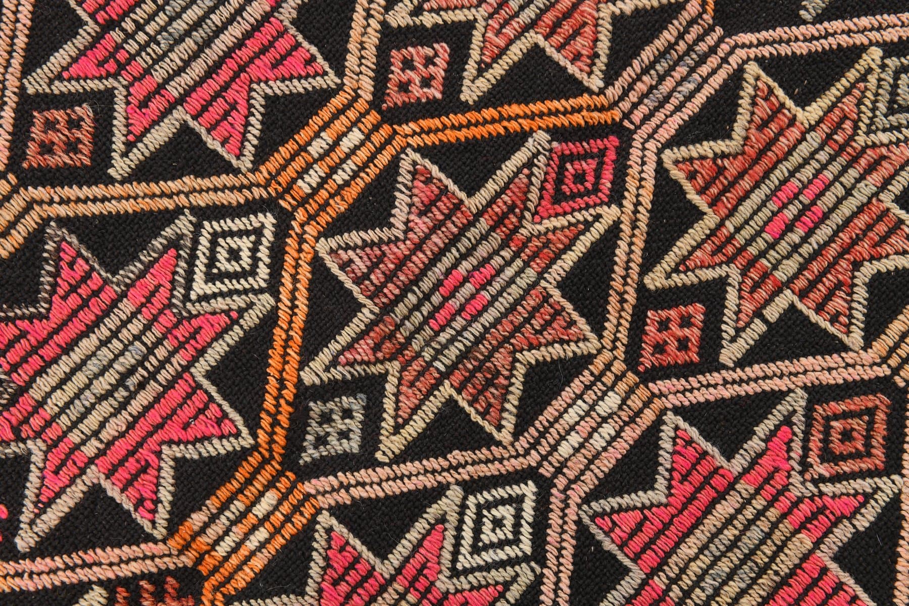 Kilim 155x303 cm, brown, wool, Turkey, 1960s. - 214002