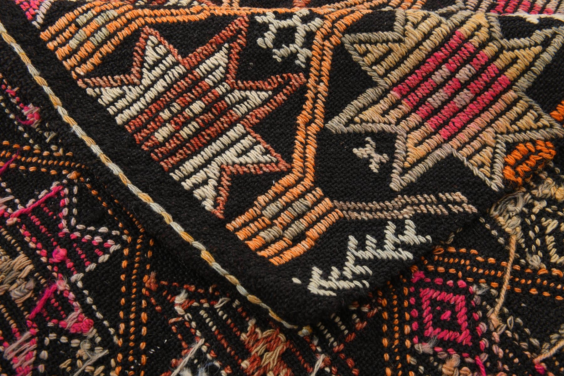 Kilim 155x303 cm, brown, wool, Turkey, 1960s. - 213997