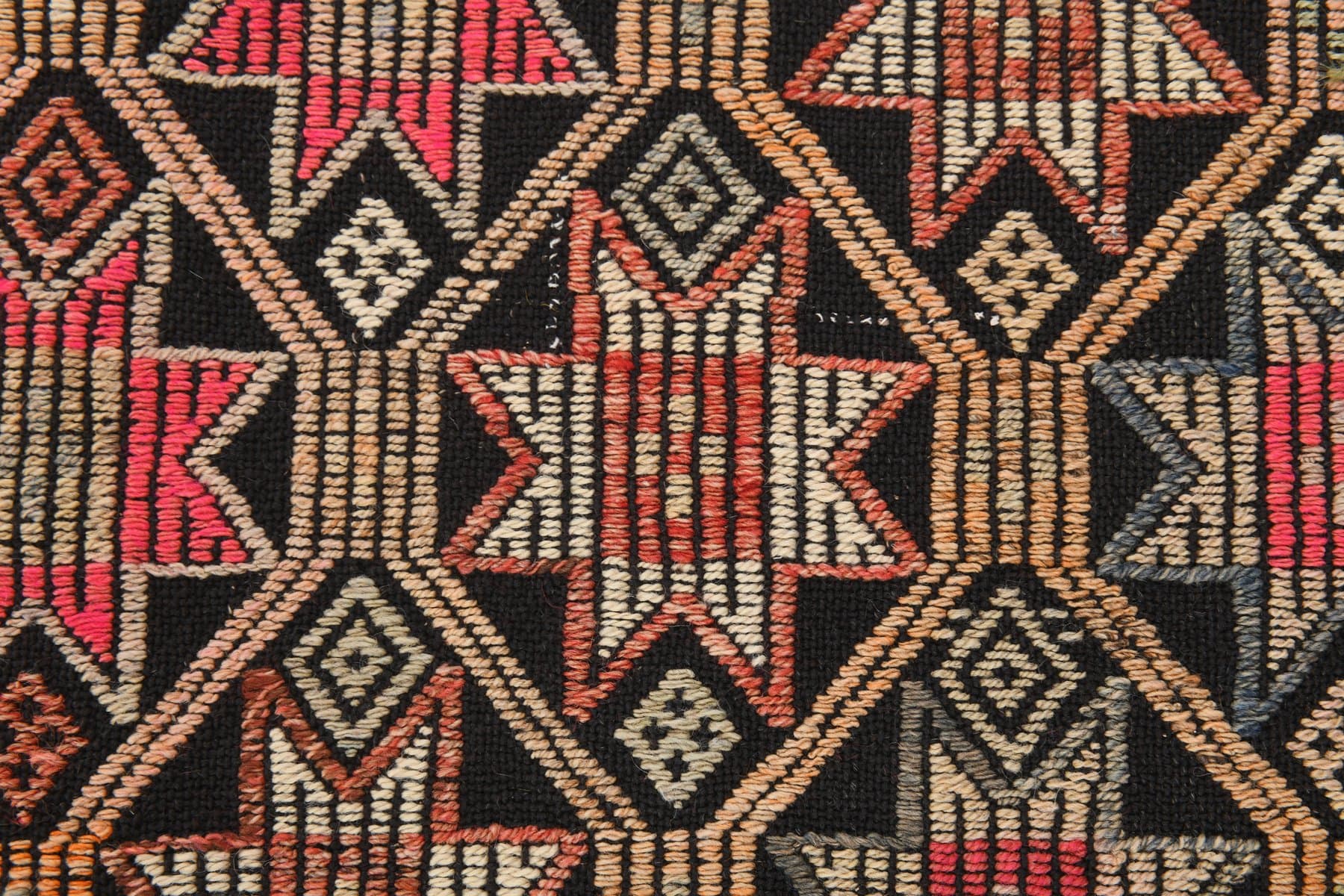 Kilim 155x303 cm, brown, wool, Turkey, 1960s. - 214004