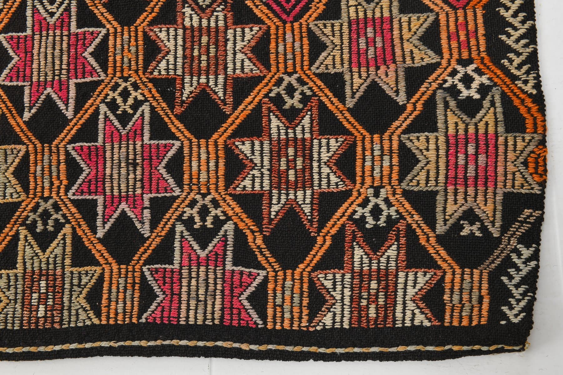 Kilim 155x303 cm, brown, wool, Turkey, 1960s. - 214006