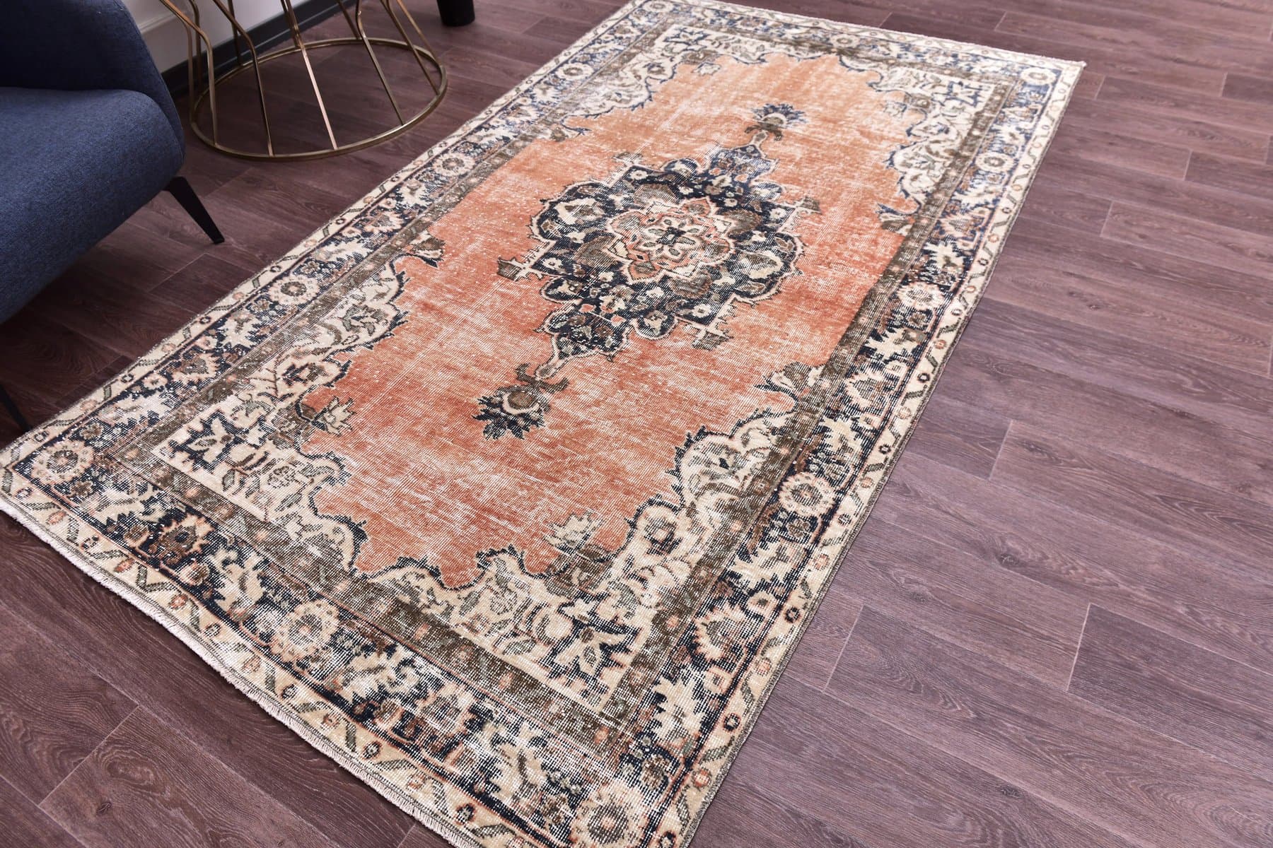 Rug 146x255 cm, red, wool, Turkey, 1970s. - 213985