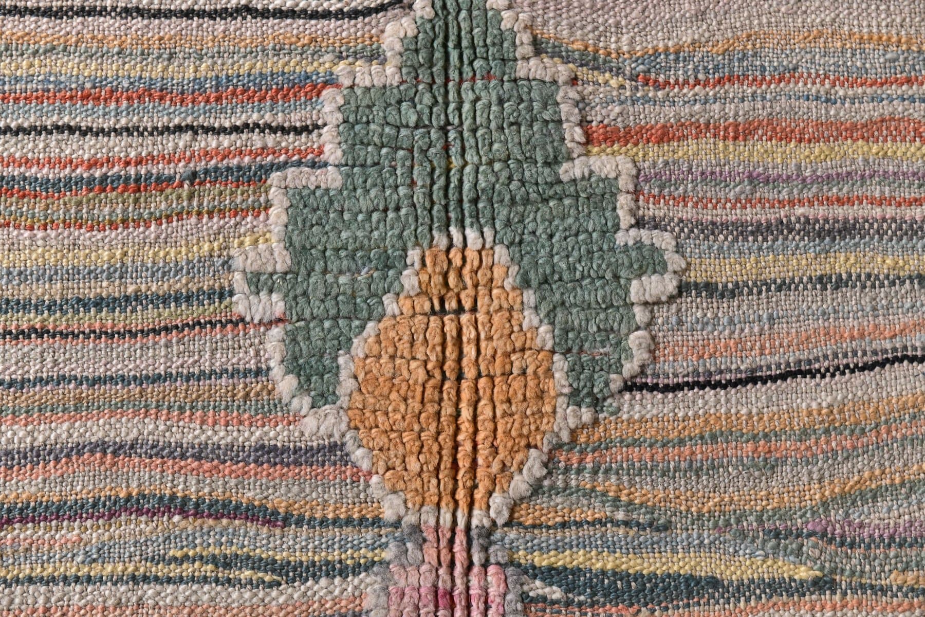 Dywan Oushak 429x319 cm, niebieski, beżowy, wełna, Turcja, lata 70. - 213979