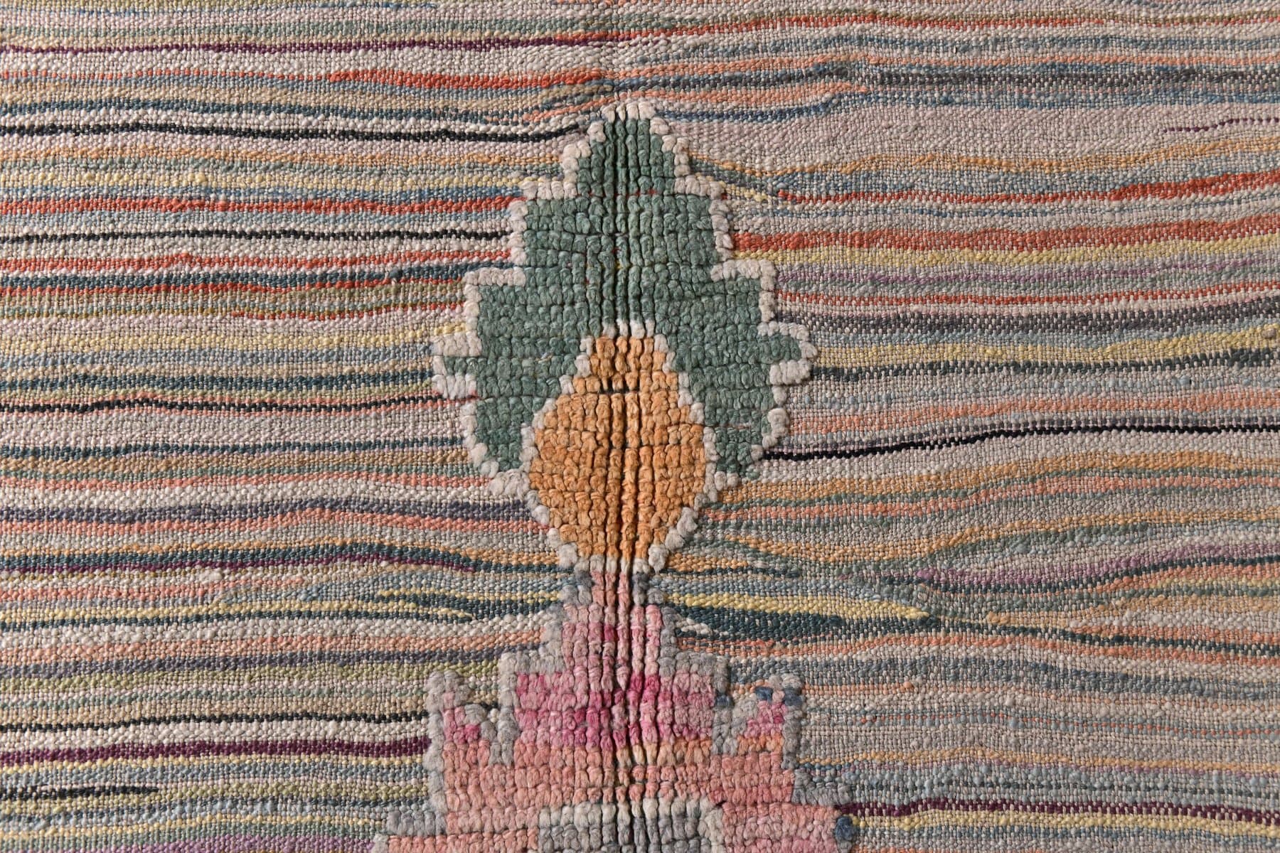 Dywan Oushak 429x319 cm, niebieski, beżowy, wełna, Turcja, lata 70. - 213978