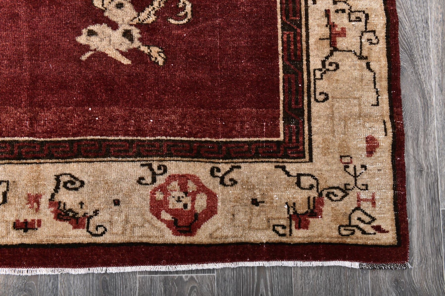 Rug 224x286 cm, red, wool, Turkey, 1970s. - 213933