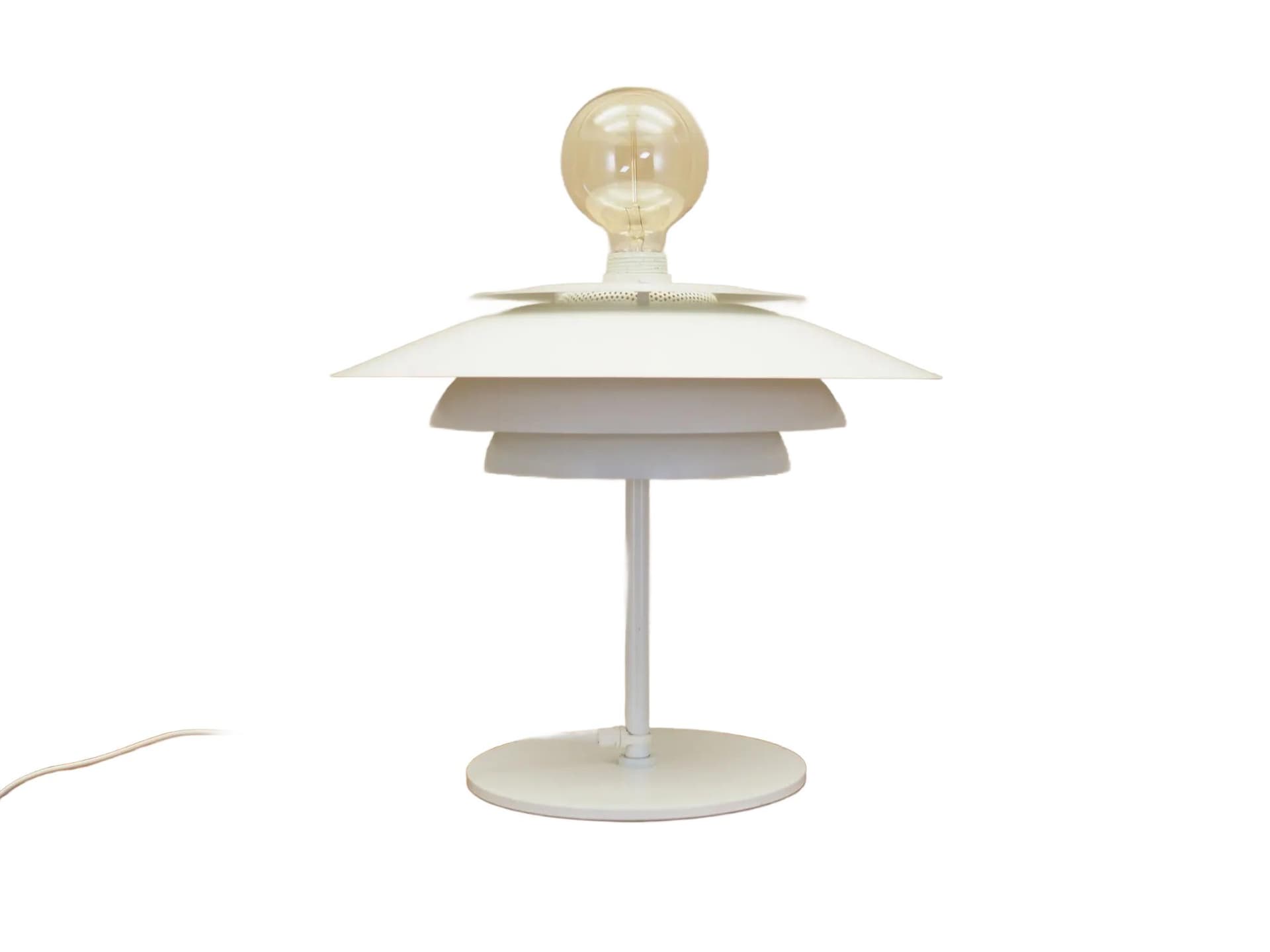 Desk Lamp, white metal, Denmark, 1970s