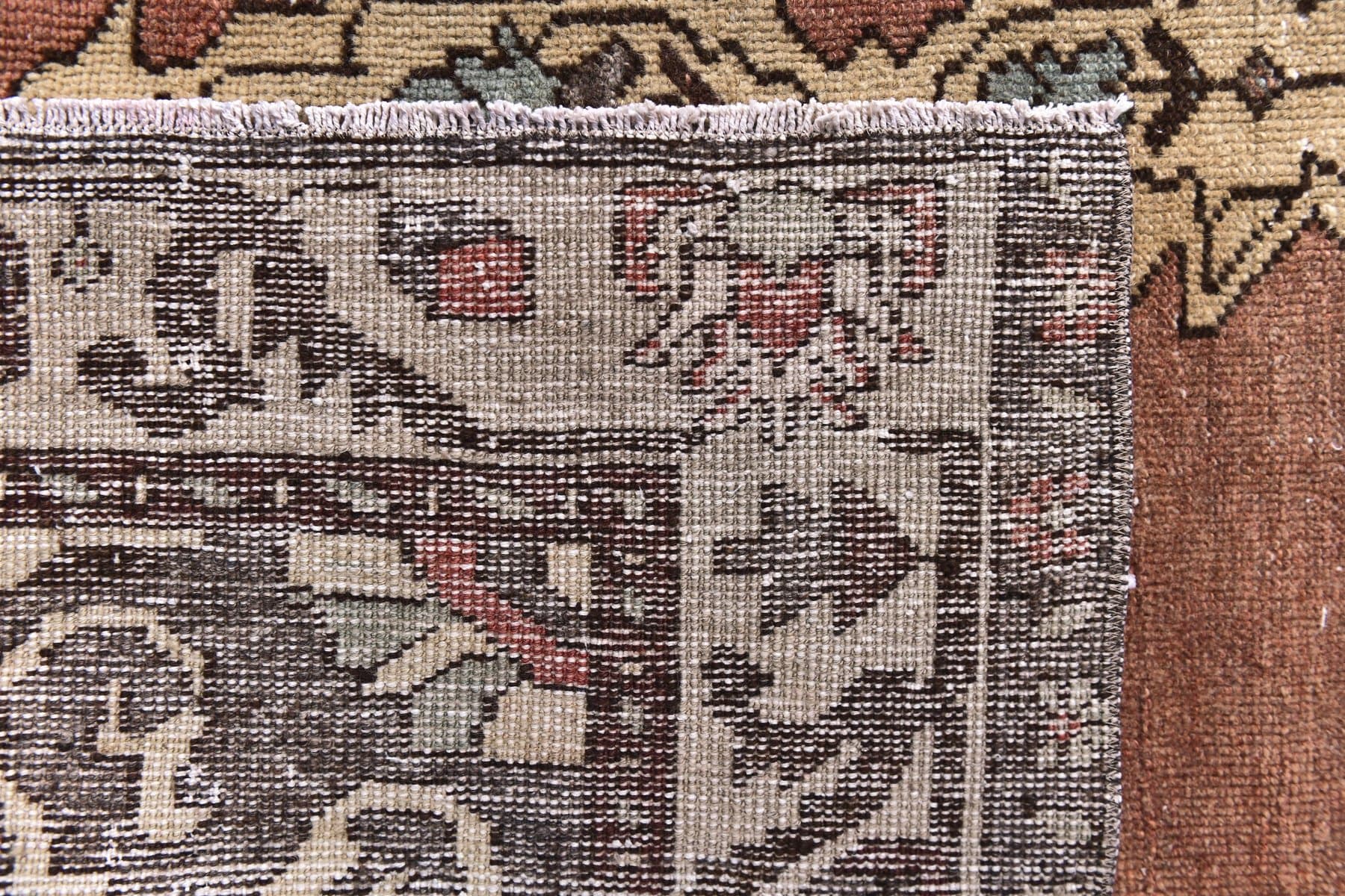 Rug 160x298 cm, red, beige, wool, Turkey, 1970s. - 213837