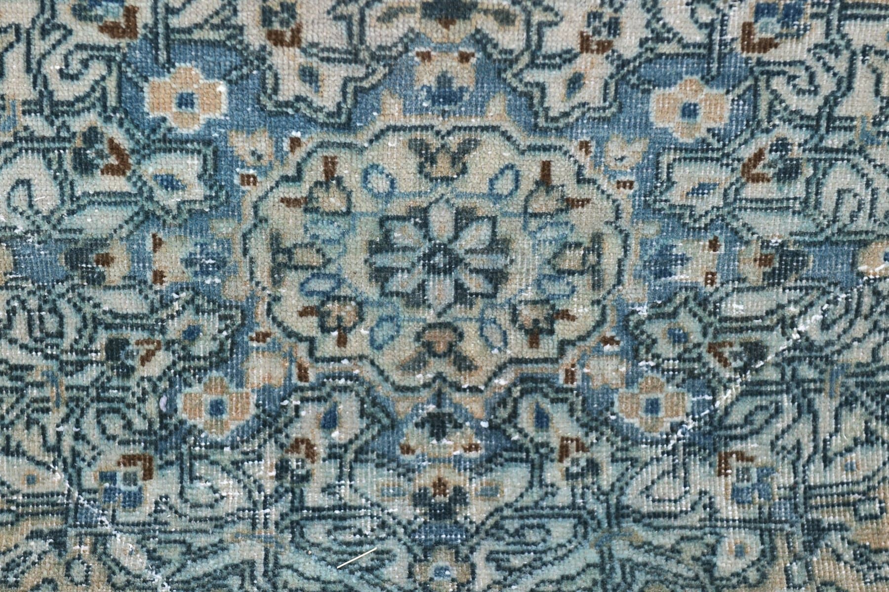 Rug 393x285 cm, beige, blue, wool, Turkey, 1960s - 213760