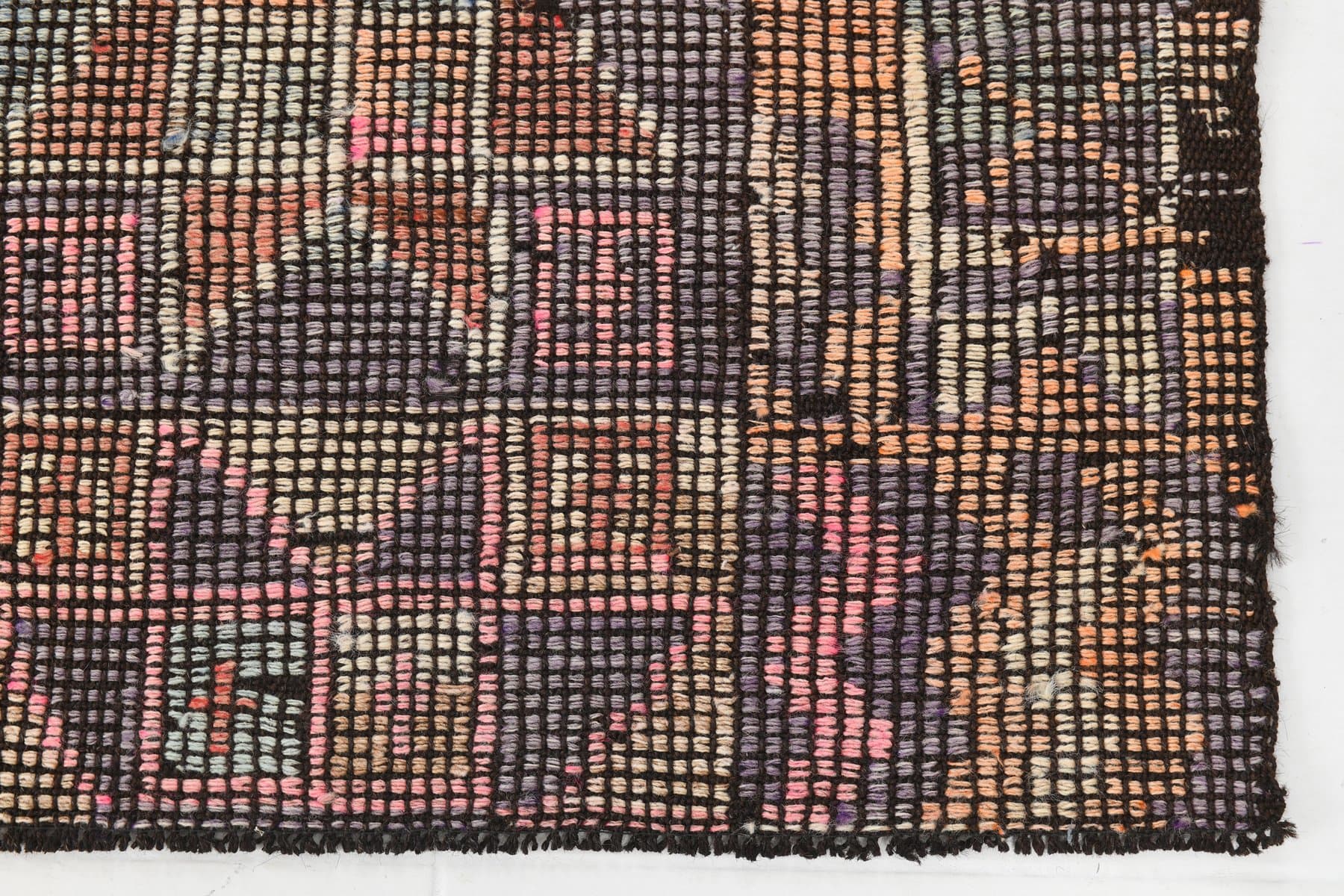 Kilim Rug 200x140 cm, brown, grey, wool, Turkey, 1960s - 213752