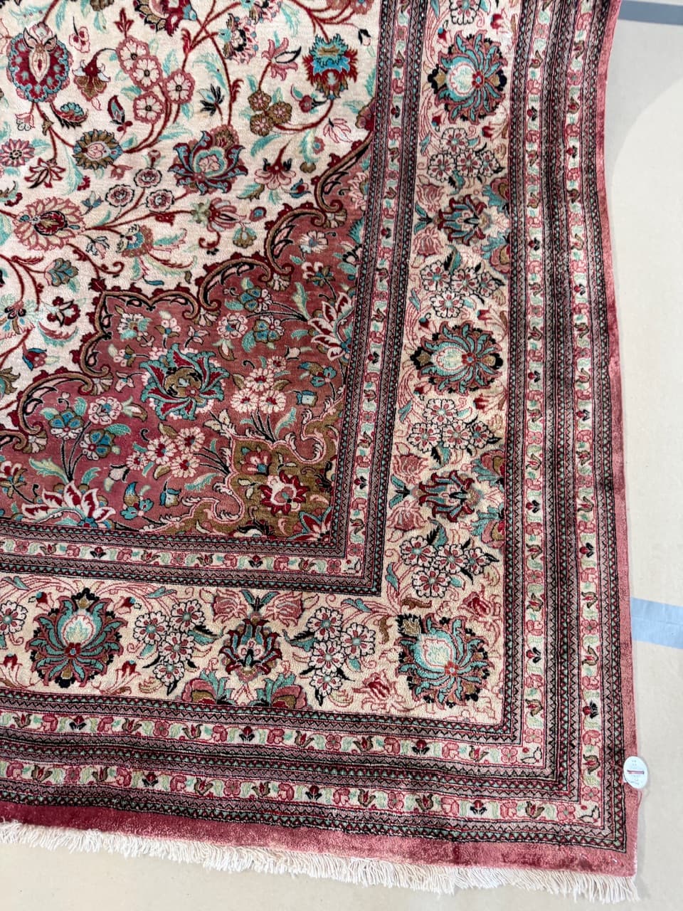 Dywan Ghoum, 320x205 cm, jedwab multikolor, Iran - 213650