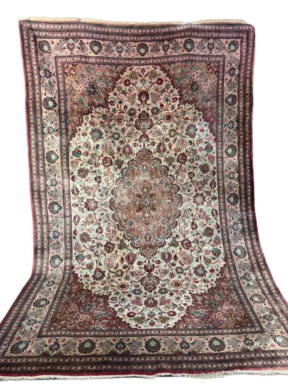 Dywan Ghoum, 320x205 cm, jedwab multikolor, Iran