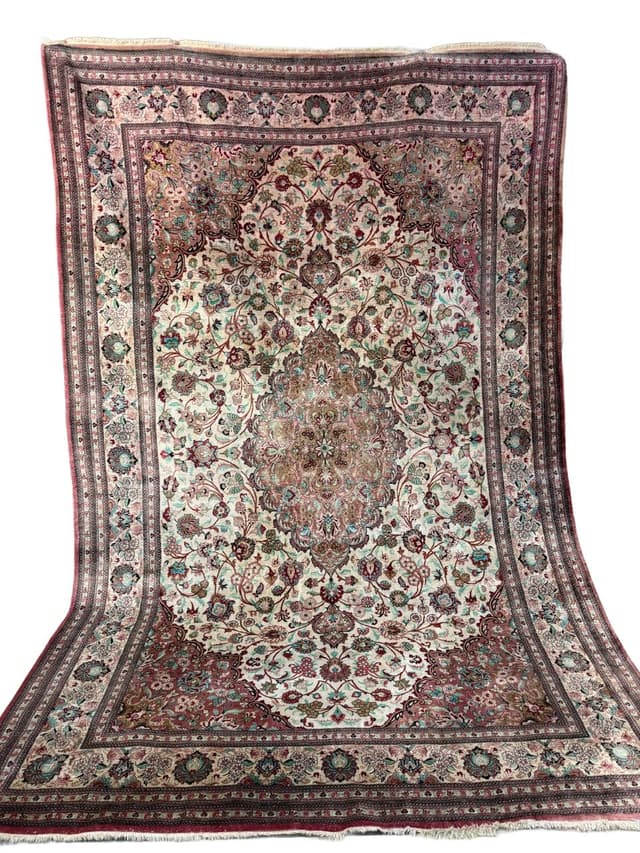 Dywan Ghoum, 320x205 cm, jedwab multikolor, Iran - WYMIARY