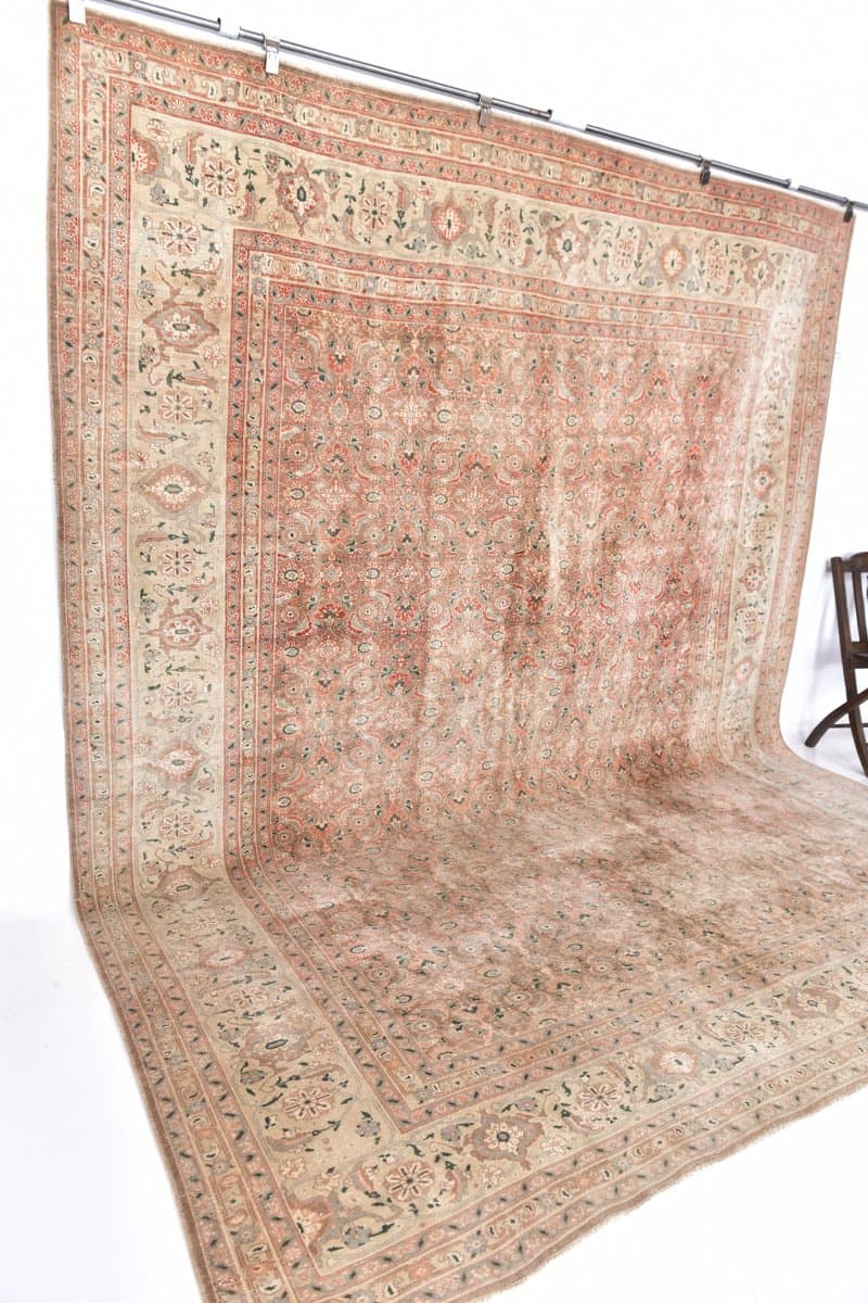 Dywan 288x356 cm, brązowy, wełna, Turcja, lata 60. - 213701