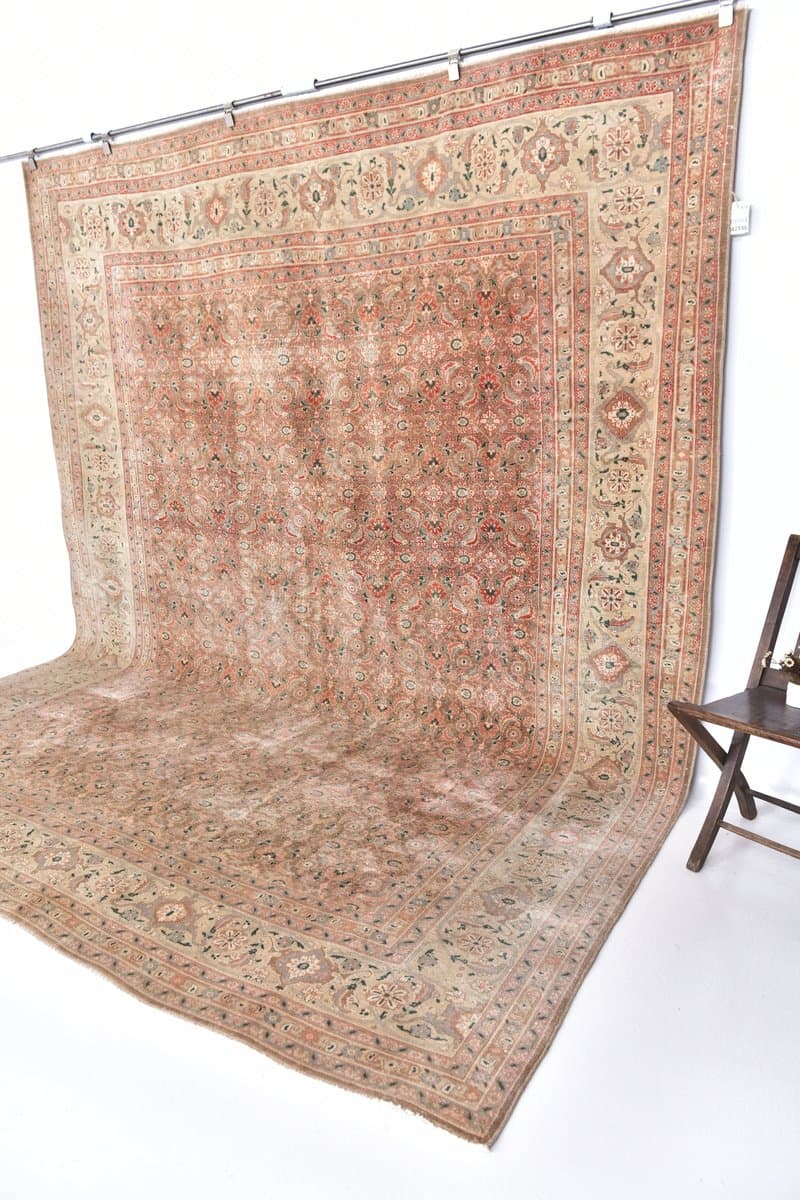 Dywan 288x356 cm, brązowy, wełna, Turcja, lata 60. - 213710