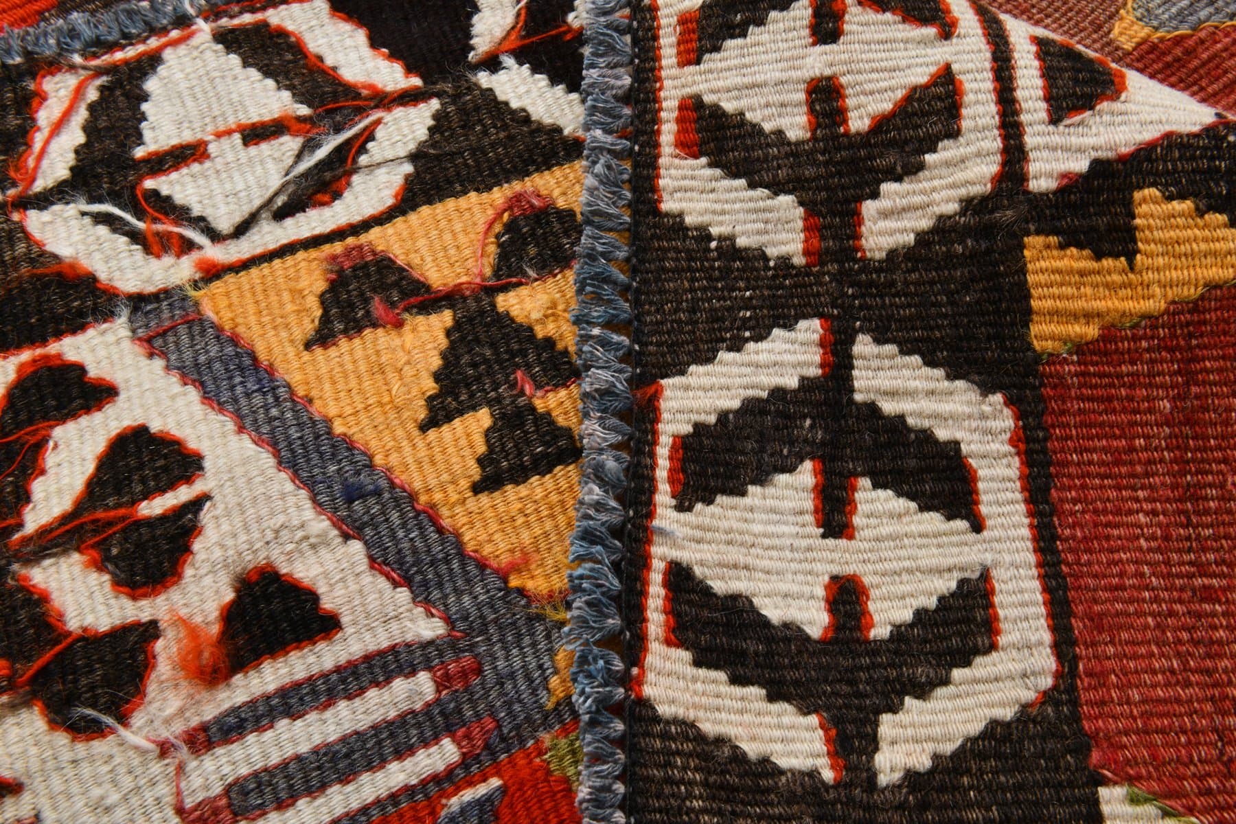 Kilim Rug 178x319 cm, red, beige, wool, Turkey, 1960s - 213667