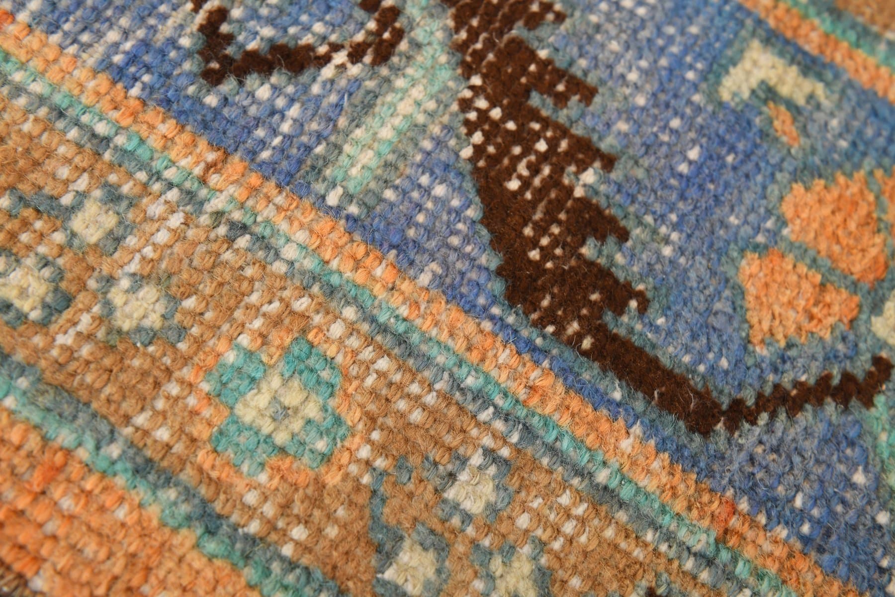 Rug 96x60 cm, brown, wool, 1960s - 214389