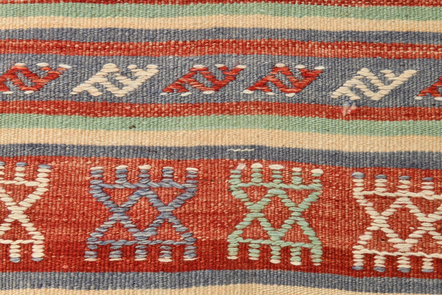 Chodnik 284x71 cm, pomarańczowy, wełna, lata 60. - 214366