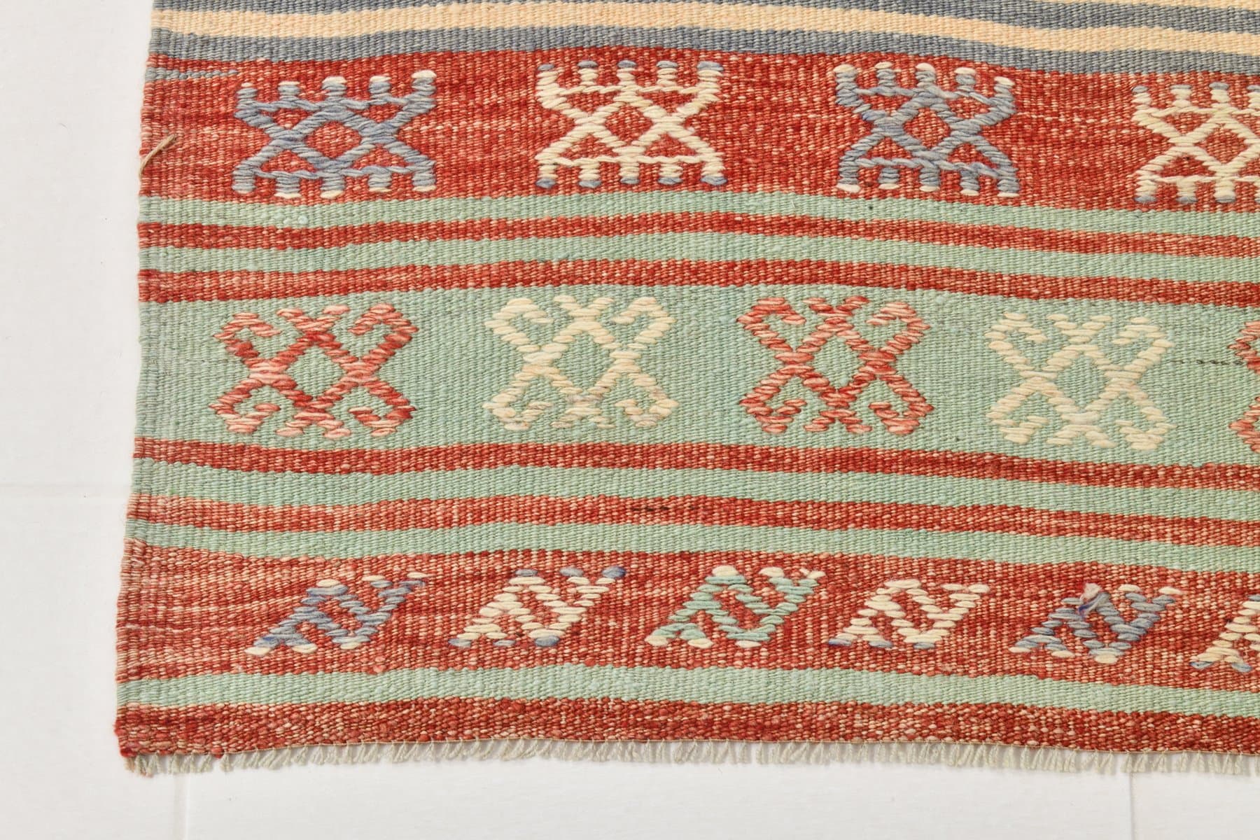 Chodnik 284x71 cm, pomarańczowy, wełna, lata 60. - 214367