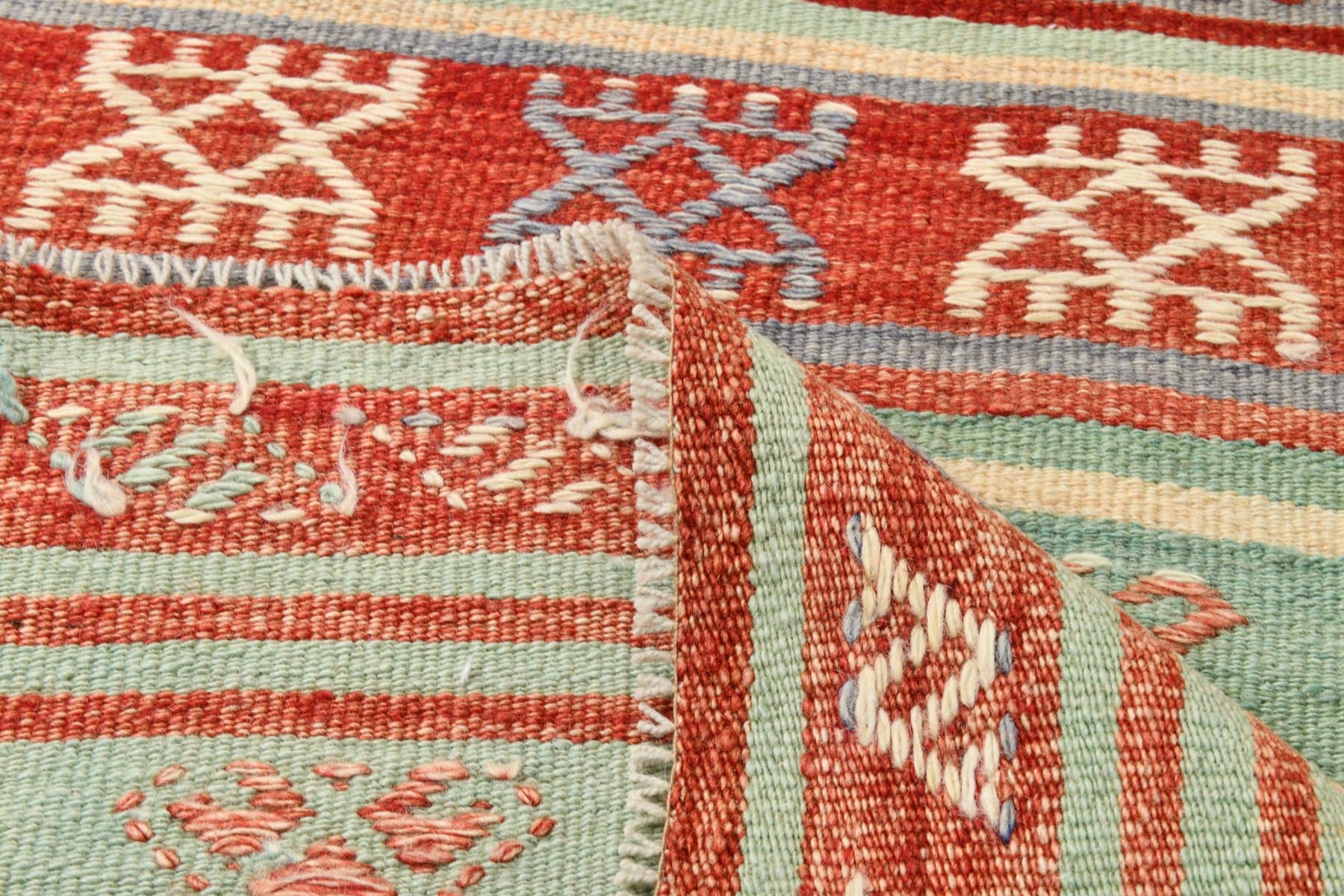 Chodnik 284x71 cm, pomarańczowy, wełna, lata 60. - 214369