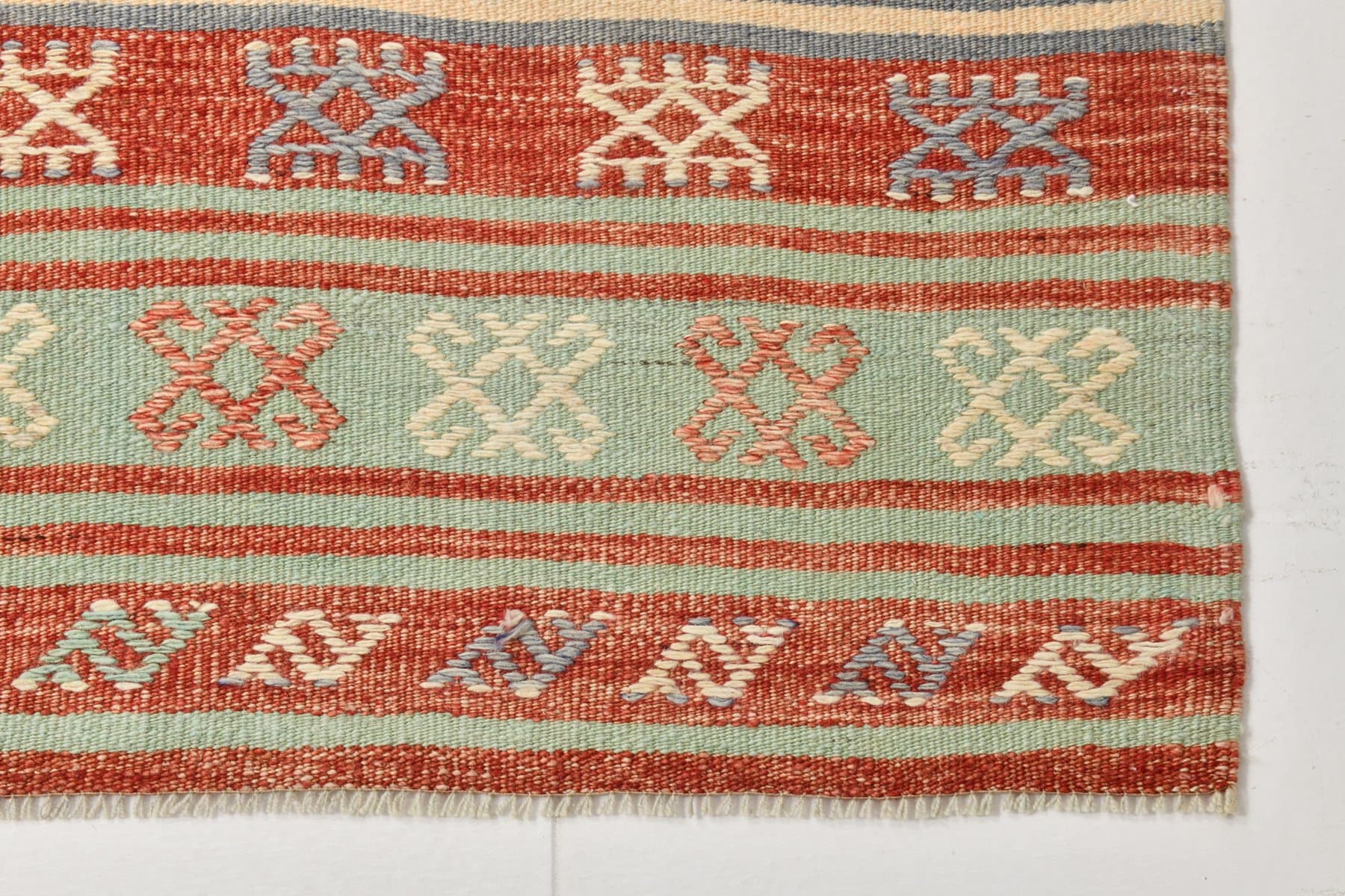 Chodnik 284x71 cm, pomarańczowy, wełna, lata 60. - 214368