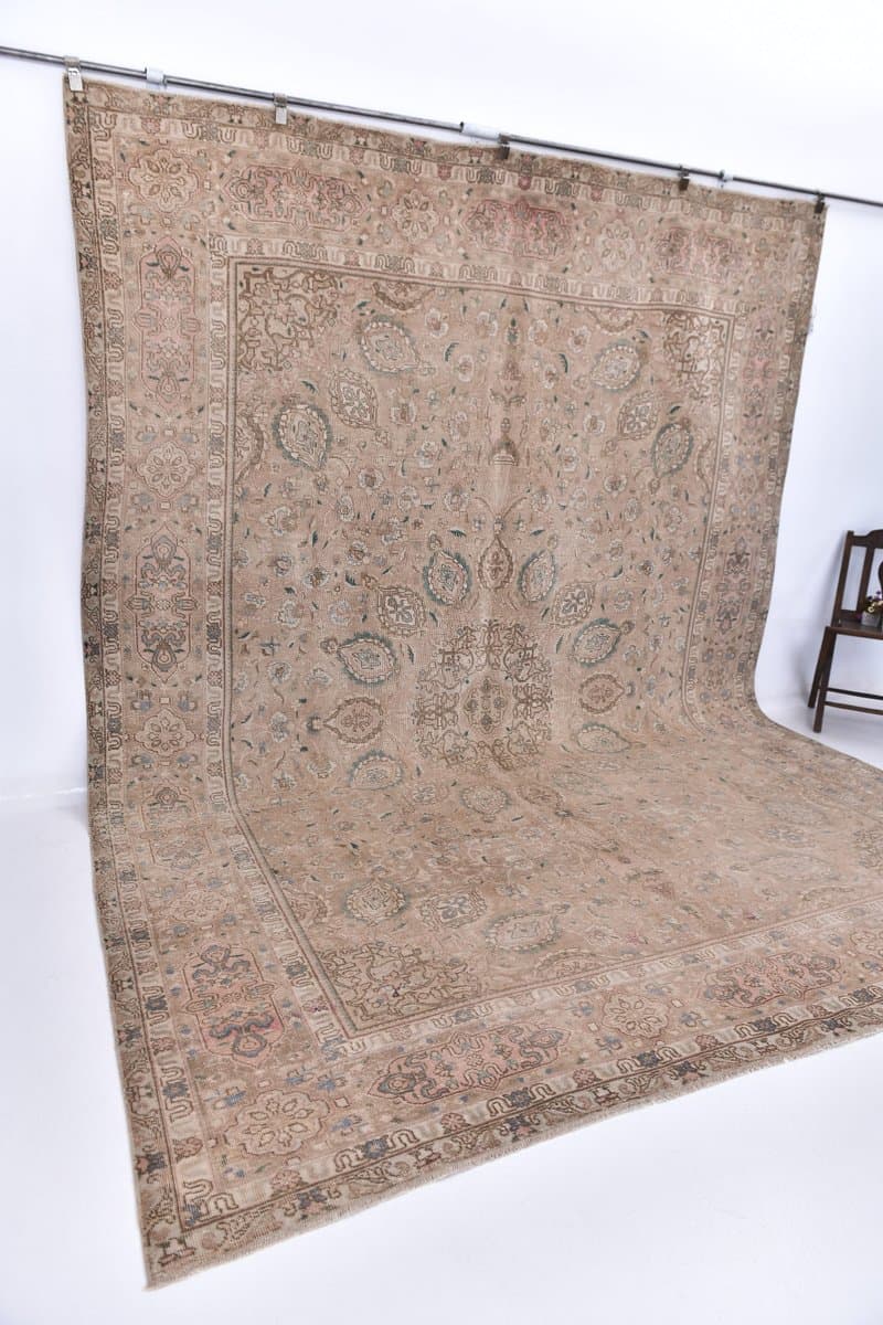 Dywan 382x282 cm, brązowy, wełna, Turcja, lata 50. - 214318