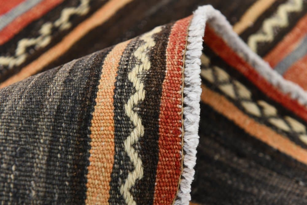 Kilim 234x170 cm, czerwony, wełna, Turcja, lata 70. - 214291