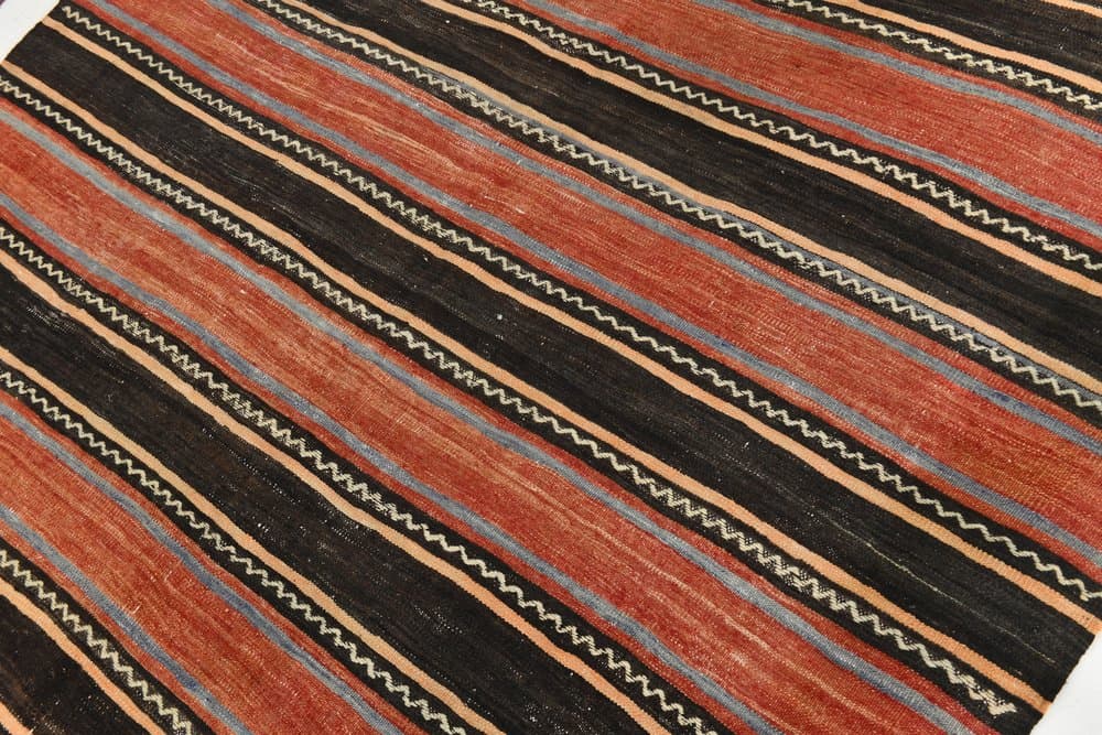 Kilim 234x170 cm, czerwony, wełna, Turcja, lata 70. - 214285