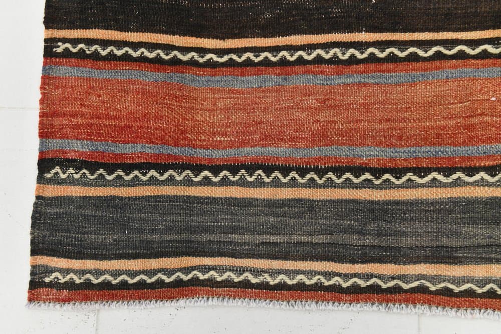Kilim 234x170 cm, czerwony, wełna, Turcja, lata 70. - 214287