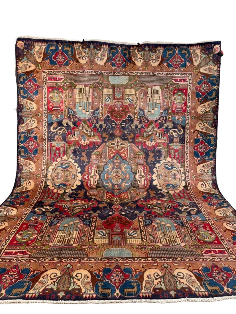 Nowy Dywan Perski Kaszmirowy Wełniany Kaschmar Figural