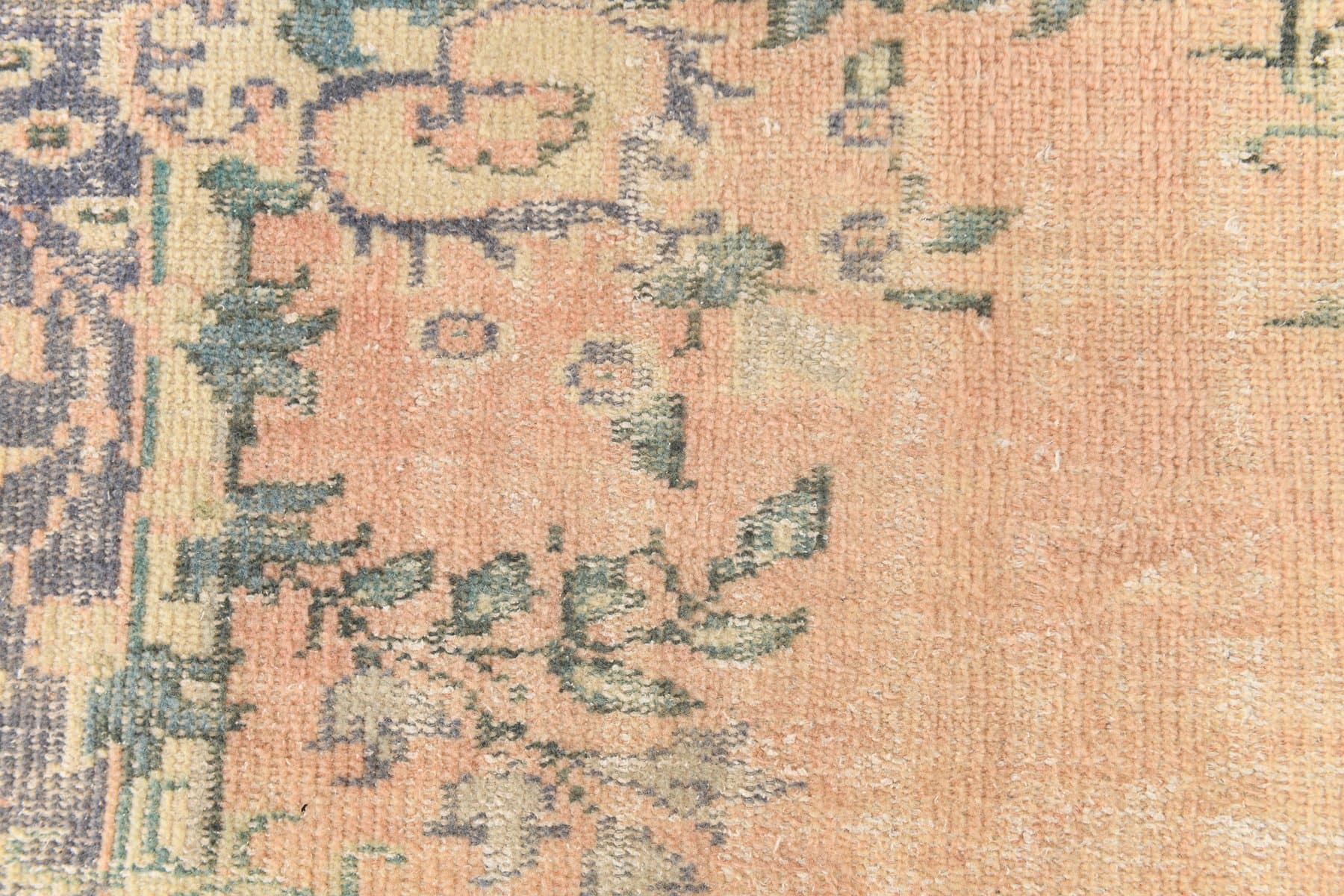 Dywan 185x261 cm, beżowy, niebieski, wełna, lata 70. - 214182