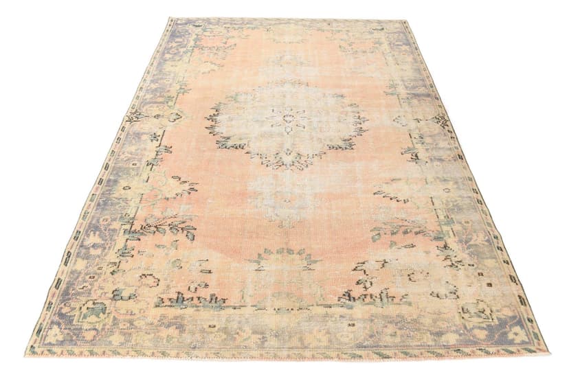 Rug 185x261 cm, beige, blue, wool, 1970s