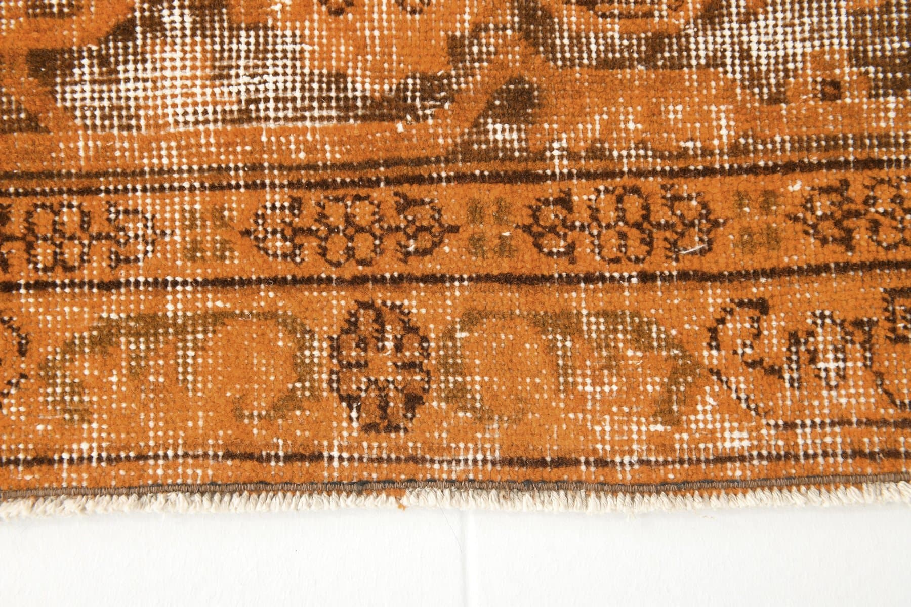 Rug 165x53 cm, Orange, Wool, 1960s - 214468