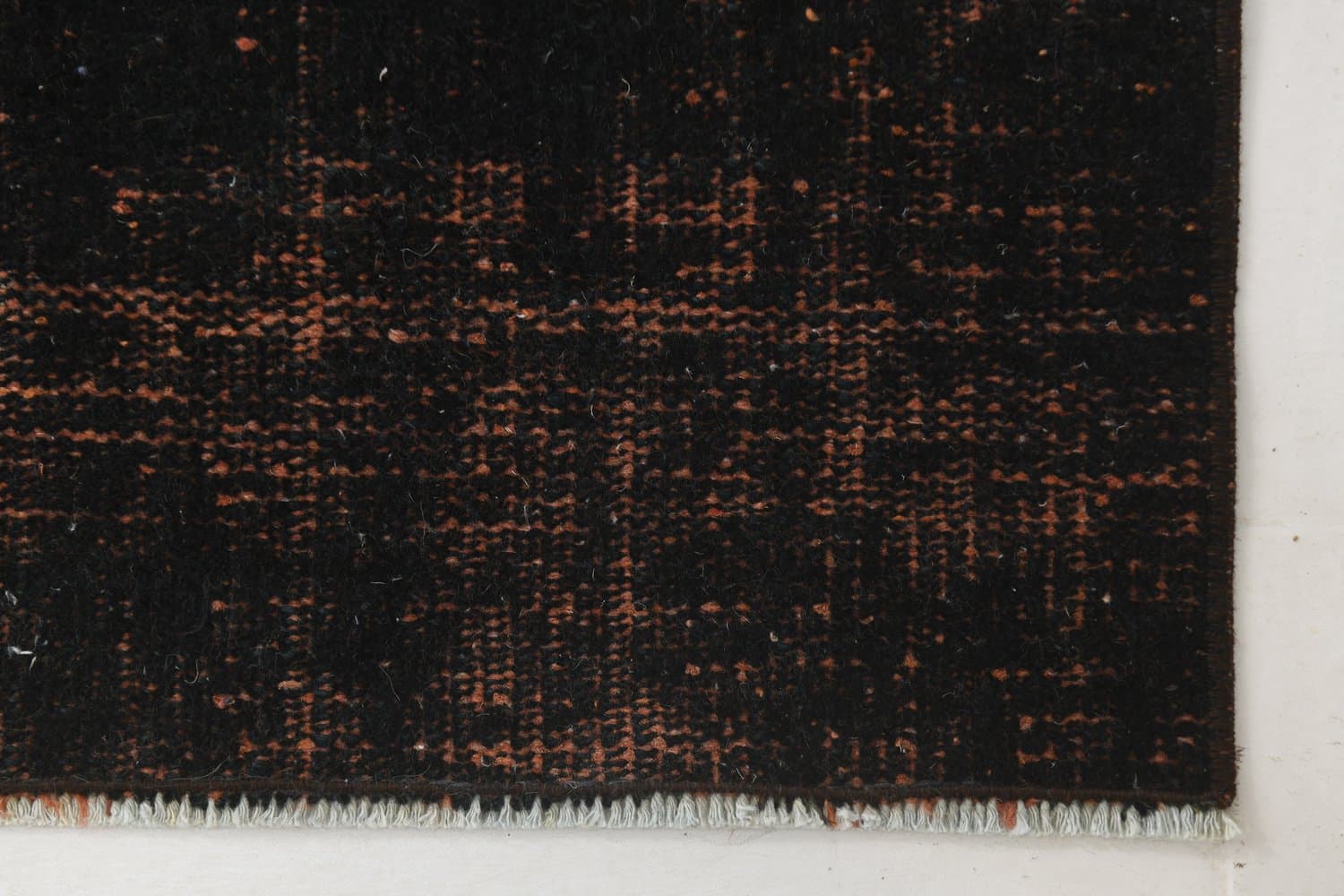 Runner 272x55 cm, black, wool, 1970s - 214498