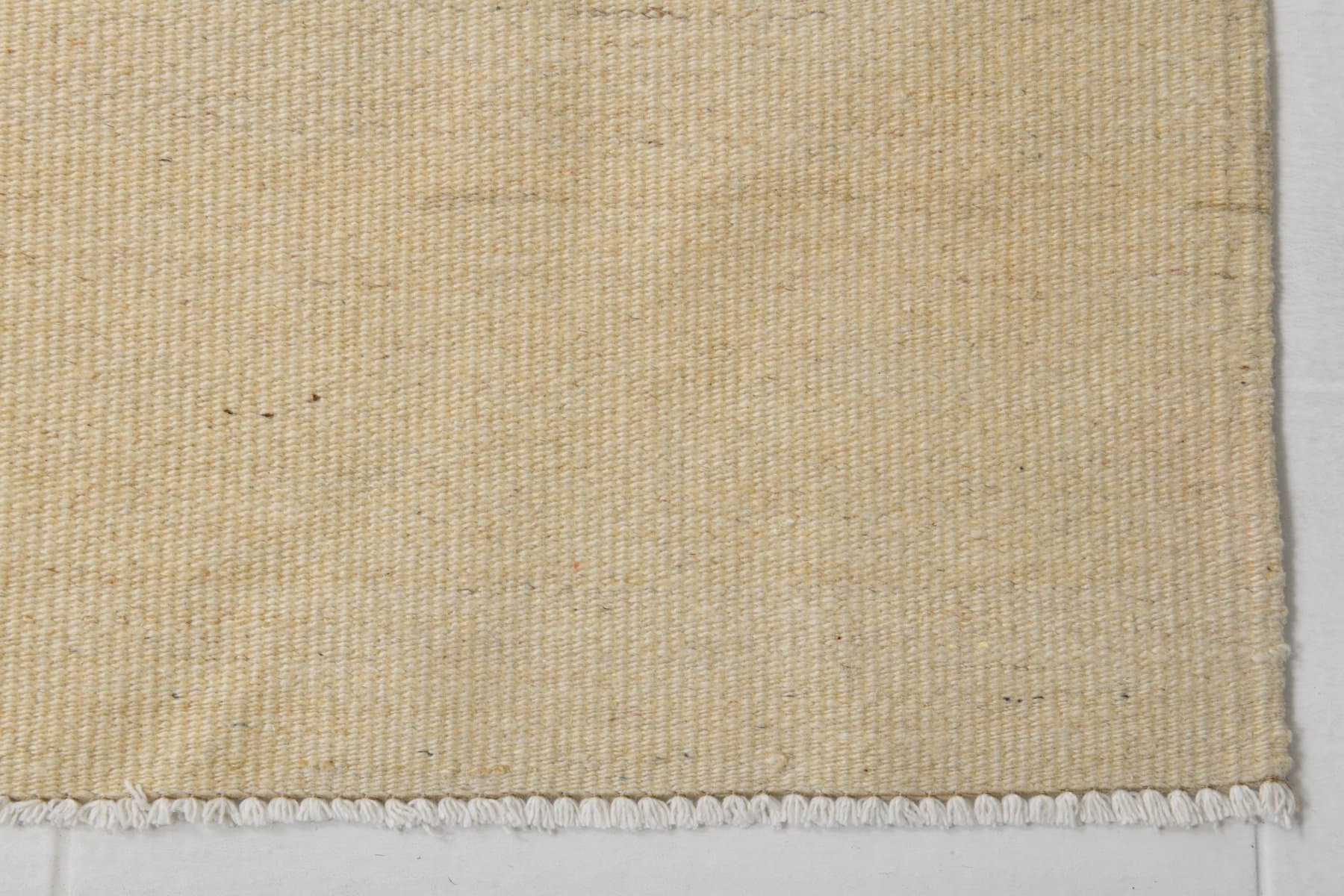 Kilim 113x66 cm, beżowy, wełna, lata 70. - 214650