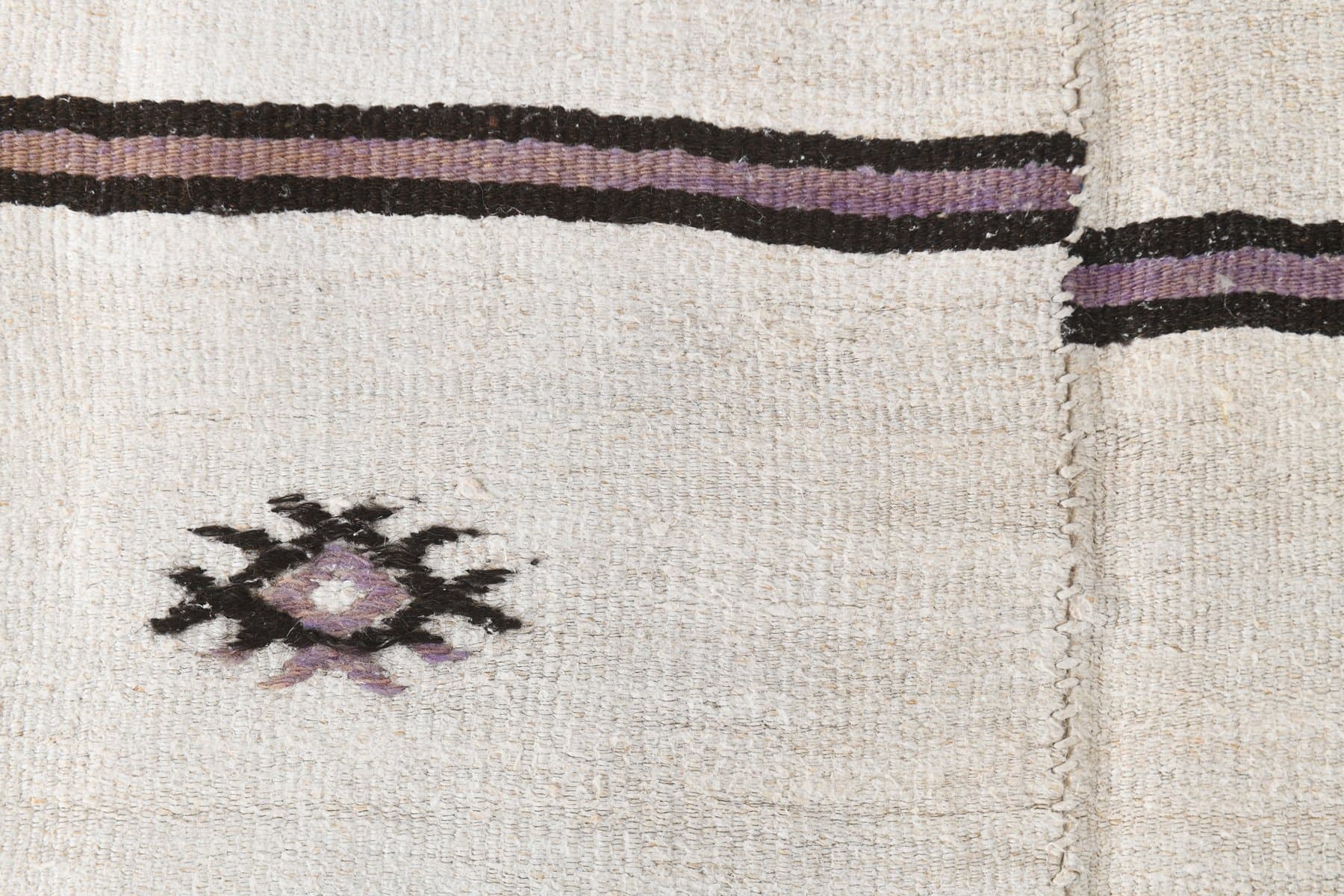 Kilim 105x235 cm, beige, hemp, 1970s - 214613