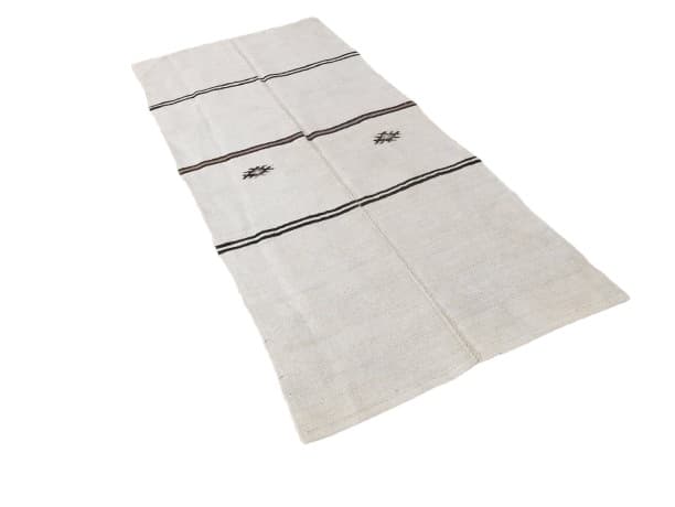 Kilim 105x235 cm, beige, hemp, 1970s